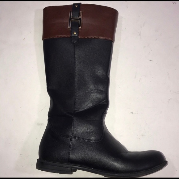 Black/Brown Hilfiger Andrea Eq Boots H-Charm 3 - Picture 3 of 8